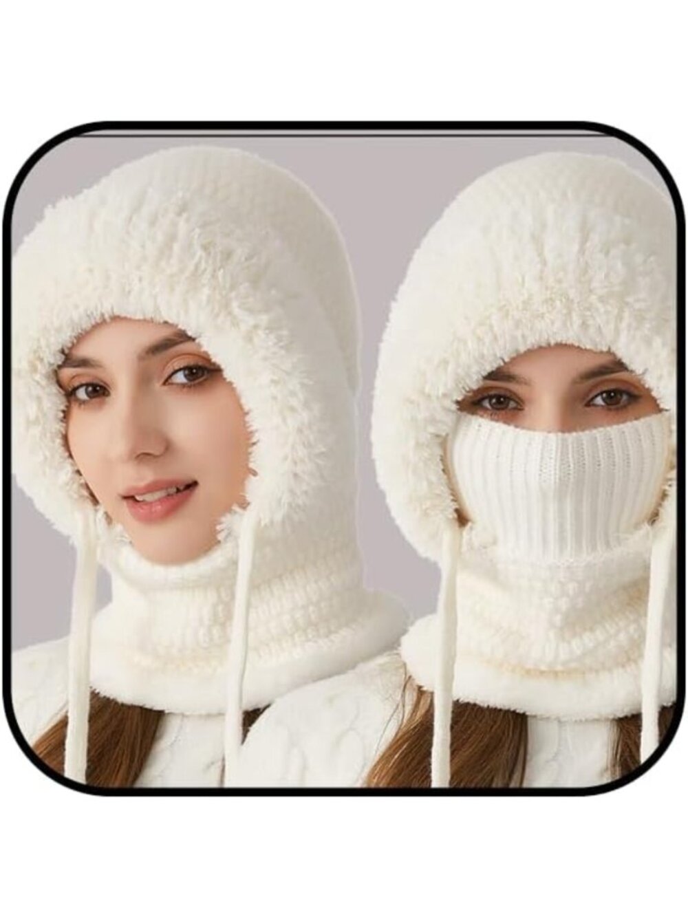 Cozy 3-in-1 Winter Beanie Hat, Scarf & Mask Set for Women - Ski & Outdoor Gear